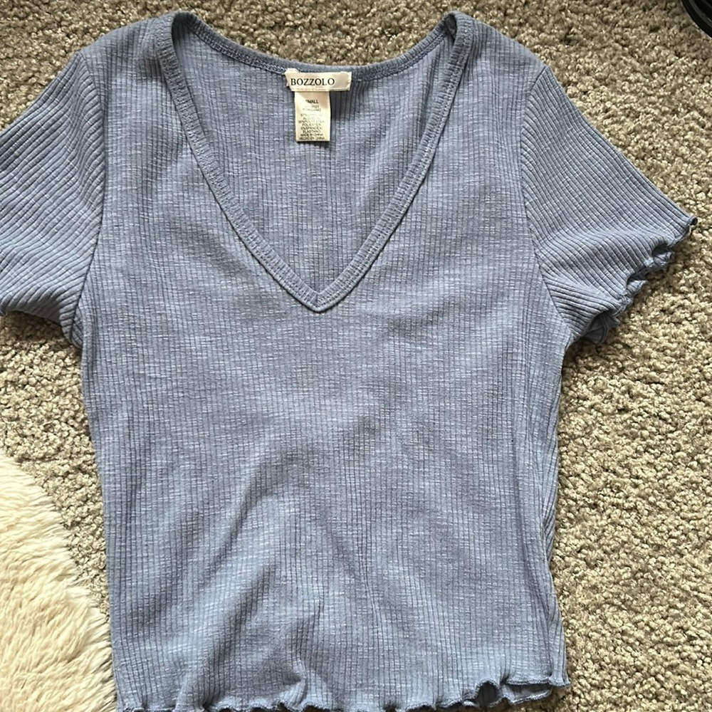 Pastel blue crop top